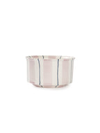 Hand-Painted Striped Coffee Cup | Dual Color Artisan Ceramic Mug (Red & Purple)