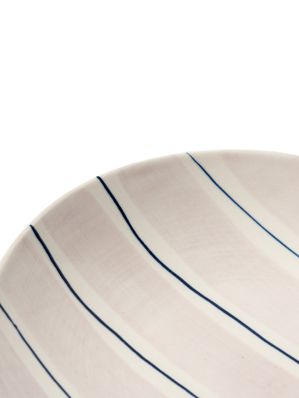 Tri-Color Hand-Painted Stripe Coffee Cup & Saucer Set | Artisan Ceramic Collection