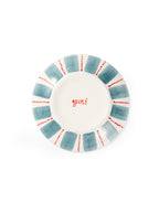 Hand-Painted Stripe Coffee Cup & Saucer Set | Dual Color Artisan Ceramic Collection
